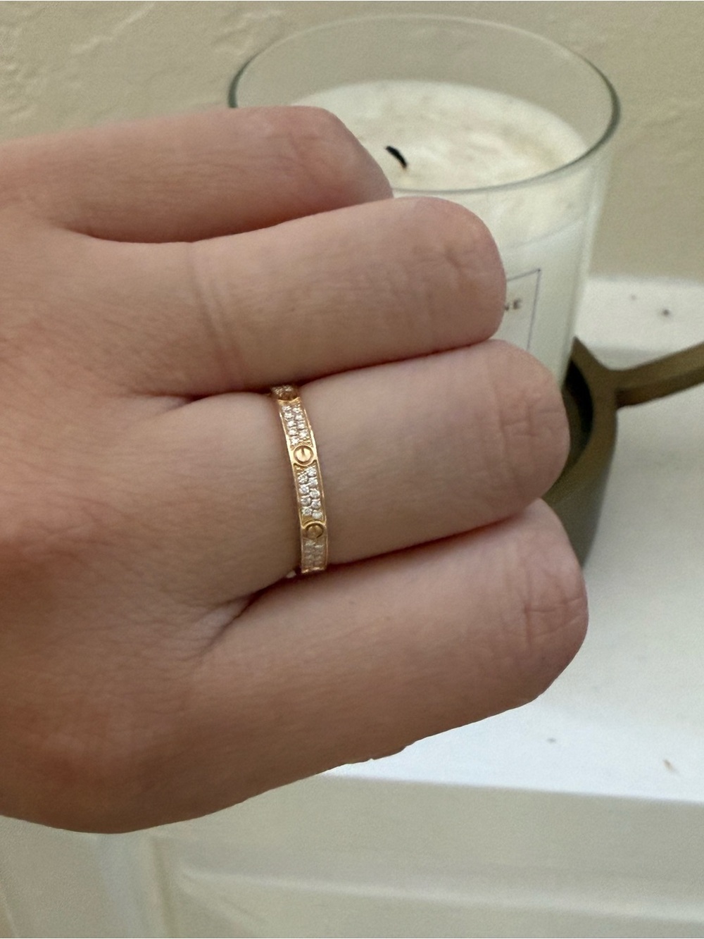 Brand new Cartier Gold Diamond Pavé Love Band - Picture 7 of 15